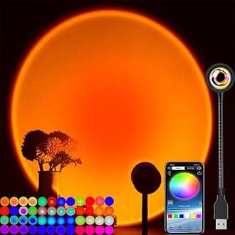 Smart APP 16 Million Color Sunset Lamp Led Projector Home Decoration Photography Background Night Light (1 PCS)