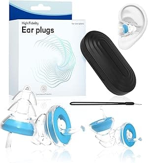 2 Pairs Concert Ear Plugs for Noise Cancelling Music Festivals, Concerts, Work & Travel