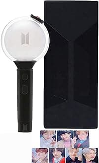 Wlijun BTS Army Bomb Lightstick Ver 4 Official Map of The Soul 7 Special Edition, Customize Color Through Bluetooth Connection APP for Concert and Light (Including 7 Cards), Multicolor