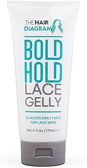 The Hair Diagram - Bold Hold Lace Gelly - Glueless - Temporary Daily Hold For Lace Front Wigs and Hair Systems - Styling Agent For Baby Hairs - Non Toxic - Alcohol Free - Water Based Formula - 6oz