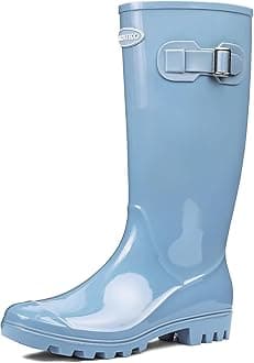 Women's Tall Rain Boots Garden Boots Waterproof Wellington Rubber Boots