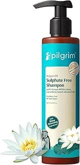 Pilgrim Mild Sulphate Free Shampoo (Argan Oil) For Dry Frizzy Hair, Men and Women, No Sulphate No Paraben, Korean Beauty Secrets (Shampoo), 200ml