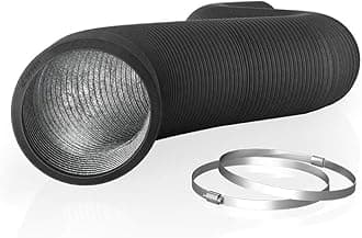 AC Infinity Flexible 250mm Aluminum Ducting, Heavy-Duty Four-Layer Protection, 7.6m Long for Heating Cooling Ventilation and Exhaust, 10" Ducting, 25 ft. Long