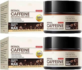 Hydrating Retinol Caffeine Anti-Wrinkle Cream, Retinol Caffeine Face Cream, Anti-Aging Facial Moisturizer (Face cream-2pcs)