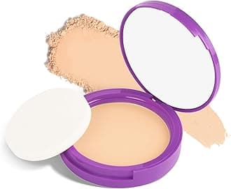 Longwear Compact with Castor Oil & Vitamin E | PressedSetting Powder with UV Protection | Matte & Long Lasting | 9gm - 07 Biscuit