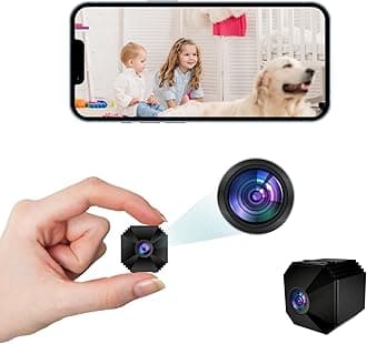 Mini Camera - Security 4K Mini Indoor Camera - Baby and Pet Monitor with WiFi, Surveillance Nanny Cam with APP Control, with Auto HD Night Vision and Motion Detection Alert, Perfect for Home