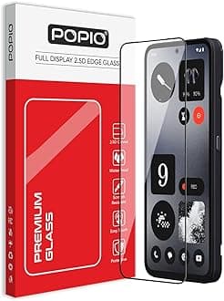 POPIO Military-Grade Gorilla Tempered Glass for Nothing CMF Phone 1 (Black) 9H Hardness, Edge-to-Edge Full Coverage, Anti-Scratch, Bubble-Free, Ultra Clear HD Glass, Oleophobic Coating, Face ID Compatible