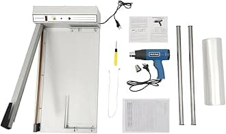 24" Shrink Wrap Machine, 530W Packaging Sealing Machine with 1500W Heat Gun Shrink Wrap Sealer 572-968℉ Heat Sealer Machine Compatible with PP PE PVC and POF Film