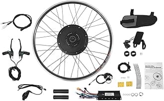 Electric Bicycle Motor Kit Front/Rear Wheel Bike Modification Kit E-Bike Front/Rear Wheel Conversion Kit with Display for Assembling and Modifying The Rear/Front Wheels