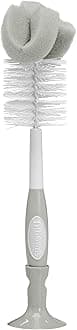 Dr. Brown's Baby Bottle Cleaning Brush with Sponge, Scrubber and Cleaner, Grey 1 Pack