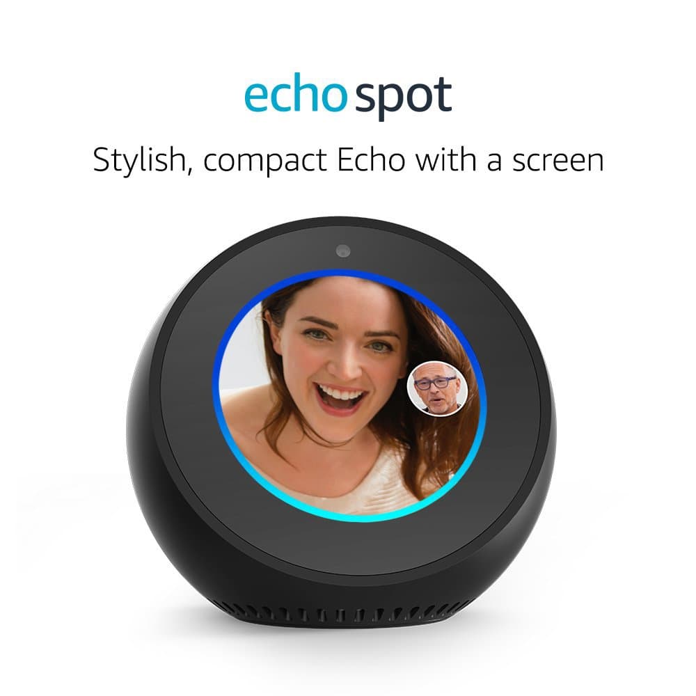 Certified Refurbished Amazon Echo Spot - Black