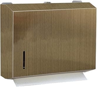 gotonovo Antique Brass Bronze Dual Dispensing Paper Towel Holder Toilet Paper Dispenser Stainless Steel Wall Mount Bathroom Vintage Luxury Restroom Trifold Hand Tissue Napkin