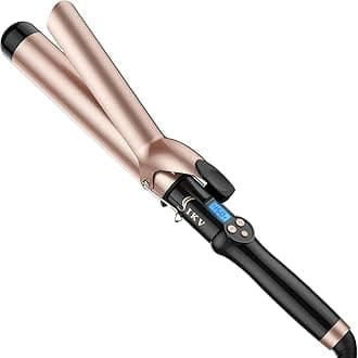 – 38mm Extra Long Barrel Curling Iron, 1.5 Inch Large Barrel for Long Hair Ceramic Tourmaline