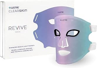 LUSTRE® ClearSkin Revive LED Mask for Face - Red & Blue Light Therapy Skincare Device | Home LED Face Mask for Blemish‑Prone, Uneven Or Dull Skin | Salon‑Style Treatment, Lightweight & Easy to Use