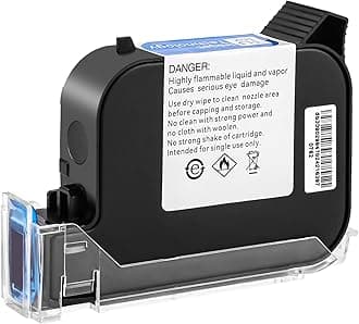 QMSTRAPACK Original Portable Ink Cartridge Quick-Dry Replacement 42ml Ink Cartridge for Handheld Inkjet Printer Coding Machine (Black)
