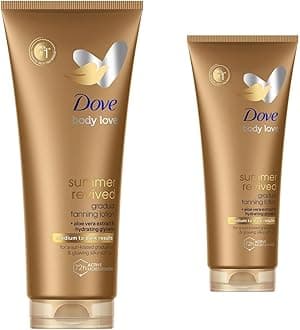 Derma Spa Summer Revived Medium to Dark Skin Body Lotion, Tanning Moisturiser, Gradual Tan Moisturiser, Skinny, Self, Face with Aloe Vera Extract and Hydrating Glycerin (Pack of 2)
