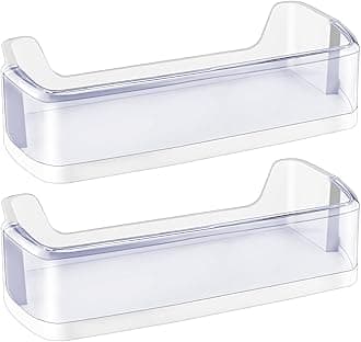 (2 PACK) Durable DA97-08348A Refrigerator Door Shelf Bin Replacement fit for Sam-sung Refrigerators Right Door Middle Shelf for RS25H5111BC RS25H5111SR RS265TDRS Replace DA63-05215A by Fetechmate
