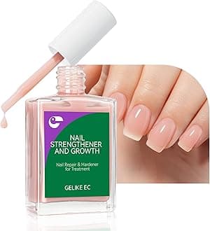Protein Nail Strengthener and Growth Polish: Nude Blush 15ml 6 in 1 Natural Nail Hardener Extra Strong and Growth - Nail Polish Hardener for Weak and Damaged Nails