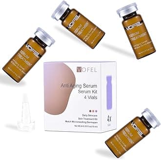 Anti Aging Serum with Hyaluronic Acid for Microneedling Serum Ampoules for Face 0.35 oz 4 Vials