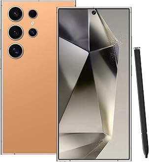 I24 Ultra Android Phone | Unlocked Phones | 8+256GB Unlocked Smartphone | Super Fast Charging | 13MP+50MP Camera | 5G Cell Phone | US Version | Dual SIM | GPS (Natural Orange)