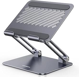 UGREEN Tablet Stand, Foldable, iPad Stand, Height and Angle Adjustable, Aluminum + Iron Alloy, Improves Posture, Convenient to Carry, Charging Compatible, Ergonomic Design, Desktop Vertical Stand