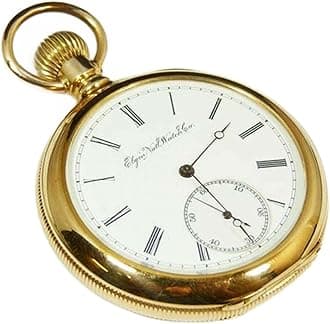 Nautical Vintage American Elgin Look Collectible Antique 2" Brass Pocket Watch
