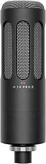 M 70 PRO X Dynamic Broadcast Microphone for Streaming and podcasting with XLR Connector incl. pop Filter and Shock Mount