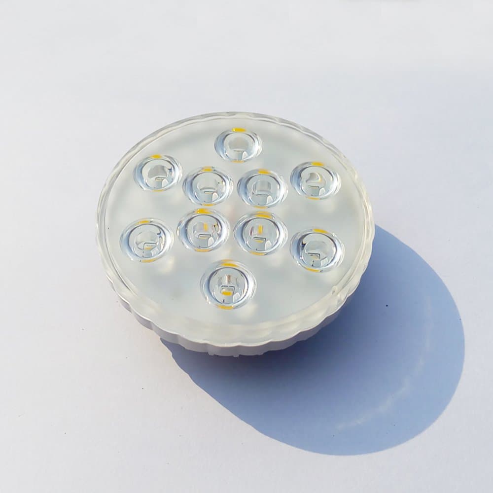 Pack of 2 Clear Prismatic Diffuser GX53 LED Light Source Under Cabinet Light 5Watts of Indoor Laundry Room Lamp (Pure White)