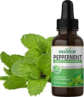 Peppermint Essential Oil, 100% Pure, 15ml Bottle for Aromatherapy and Homemade Products (15 ML)