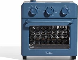 Our PlaceWonder Oven | 6-in-1 Air Fryer & Toaster Oven with Steam Infusion | Compact, Countertop Friendly, Fast Preheat, Multifunctional | Air Fry, Toast, Roast, Bake, Reheat & Broil | Blue Salt
