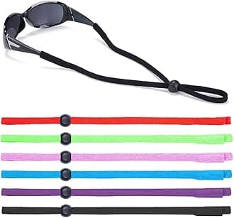 Shinkoda Kids Glasses Strap Sport Baby Sunglasses Holder Strap for Boys Girls, Set of 6 Color