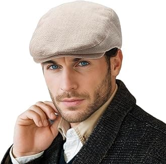 Classic Solid Flat Cap Newsboy Hats for Men Cabbie Driving Scally Adjustable