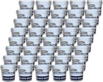 QuestMark 2105 Standard Epoxy Concrete Floor Patch and Resurfacer - Pallet (40 x 2 Gallon Unit), Light Gray - Fill and Repair Cracks, Holes, Pits and Spalling