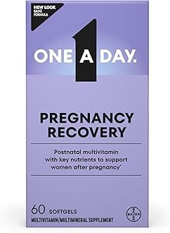 ONE A DAY Postnatal Complete Multivitamin for Post-Pregnancy with Folic Acid and Omega-3 DHA, 60 Count