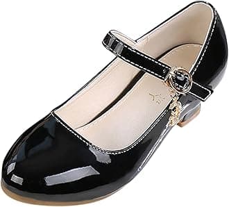 Girls Dress Shoes Wedding Party Heel Mary Jane Princess Flower Shoes Crystal Shoes (Little Kid/Big Kid)