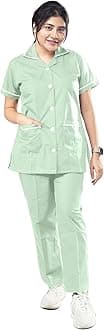 UNIFORM CRAFT Female Nurse Uniform | Hospital Staff, clinics, Home Health, Nurse Uniforms for Women made of Polyester-Cotton (XL, Mint Green)