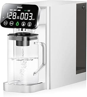 Stokk T1 Lite UV Reverse Osmosis Water Filter Countertop, Reverse Osmosis System with Carafe Alkaline Boost, 6-Stage RO Water Filtration System, NSF/ANSI 58&372, Reduce TDS PFAS Water Purifier (White)