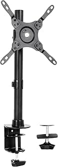 VIVO Black Ultra Wide Screen TV and Monitor Desk Mount, Adjustable Height and Tilt Stand for Screens up to 42 inches, STAND-V101C
