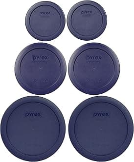 Pyrex (1) 7200-PC 2 Cup (1) 7201-PC 4 Cup (1) 7202-PC 1 Cup Blue Replacement Lids