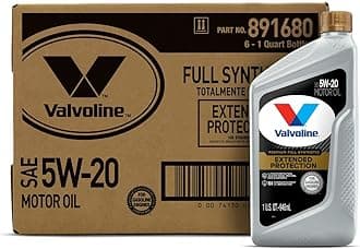 ValvolineExtended Protection Full Synthetic Motor Oil SAE 5W-20 1 QT, Case of 6
