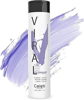 Celeb Luxury Viral Colorwash, Professional Semi-Permanent Hair Color Depositing Shampoo, Pastel Lavender, 8.25 Fl Oz (Pack of 1)