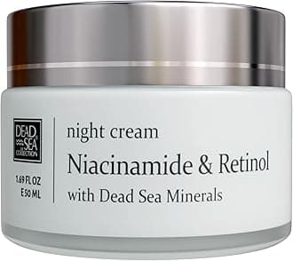 Dead Sea Collection Niacinamide & Retinol Night Cream - Face Moisturizer with Niacinamide and Retinol - Firming Cream with Dead Sea Minerals and Retinol - 1,69 Fl. Oz