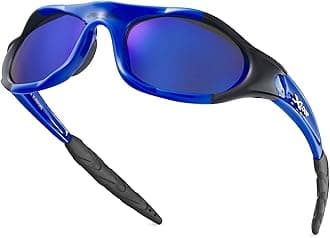 Youth Sports Polarized Sunglasses for Boys Kids Teens Age 8-16 Baseball Wrap Around UV400 Glasses