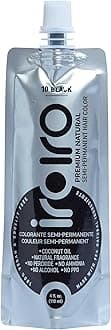 Iroiro Natural Premium Semi-Permanent Hair Color 10 Black 4oz