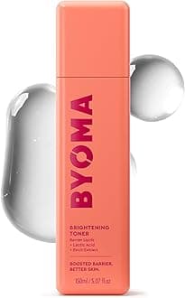 BYOMA Brightening Toner (150ml) Deeply Clean Pores and Improve Tone and Texture - with Barrier Lipids and Lactic Acid - Alcohol Free - Brightens and Hydrates Skin, Vegan