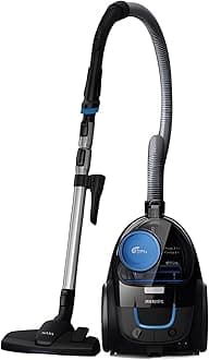 Philips Bagless PowerPro Compact Vacuum Cleaner - 1800W, PowerCyclone 5, Allergy H13 filter, 1.5L Dust Capacity, Washable Filter, Deep Black - FC9350/62