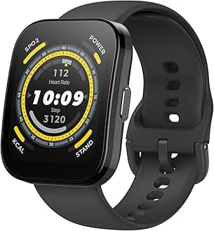 Bip 5 Smart Watch 46mm, GPS, Amazon Alexa Built-in, Bluetooth Calling, 10-Day Battery, Heart-Rate & VO2 Max, Sleep Health Monitoring, AI Fitness Tracker App, for Android & iPhone, Black