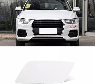Front Bumper Headlight Washer Cover Cap for Audi Q3 2016 2017 2018 8U0955276E (White, Left)