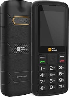 AGM M9 Basic Mobile Phone, 2G Unlocked Dual SIM, 3 Card Slots/128GB TF Expand, Large Buttons & Font, Speed Dial, FM Radio & Flashlight, IP68 Waterproof/Drop-Proof/Dustproof