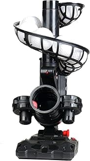 Baseball Pitching Machine, 4 Adjustable Angles, 3 Pitch Angles, Power Bank/Battery Powered,for Beginners